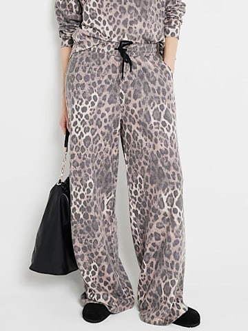 Brown Leopard Print Wide Leg Joggers - river island