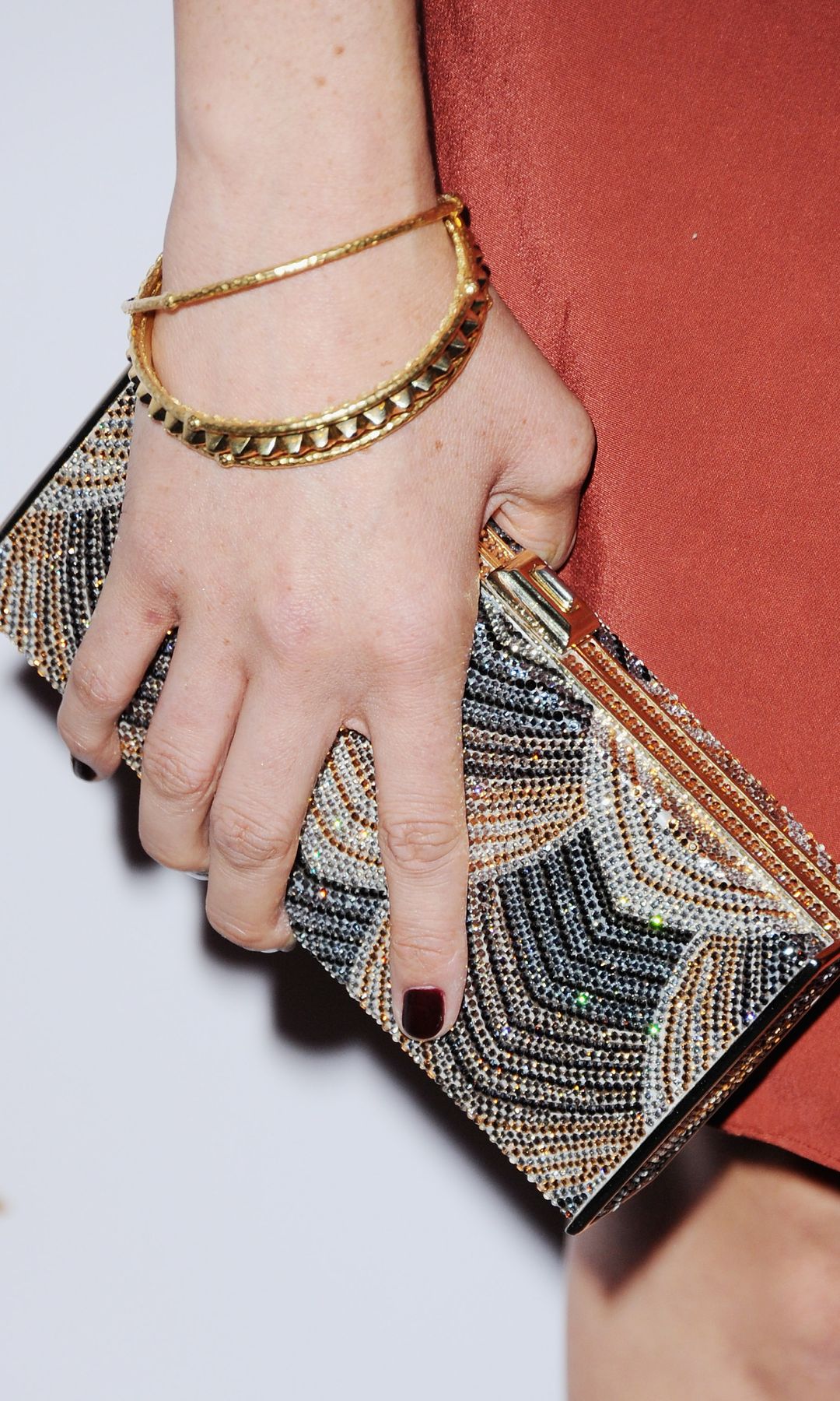 Cherry red nails were always in the mix, even if paired with a light colour like coral 