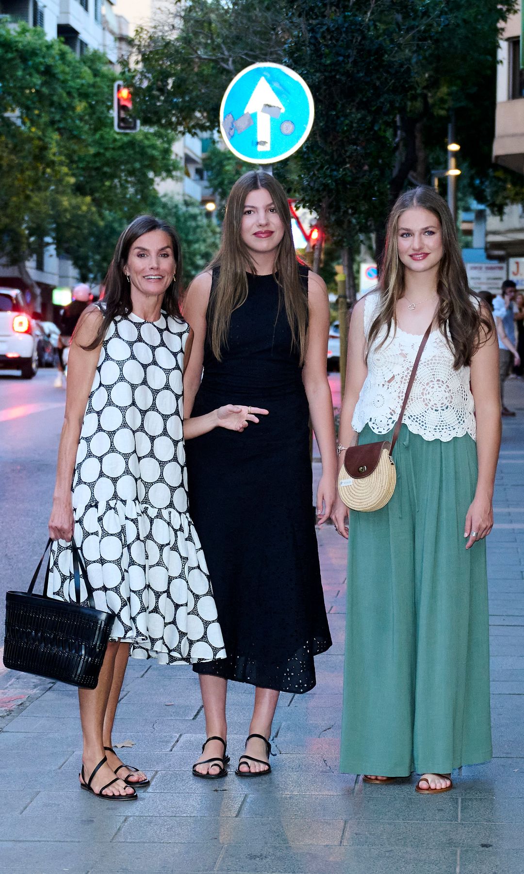(L-R) Queen Letizia of Spain, Princess Sofia of Spain and Crown Princess Leonor of Spain attend âEn un Lugar de la Menteâ screening during the Atlantida Film Festival at Rivoli Cinema on July 31, 2025 in Palma de Mallorca, Spain.
