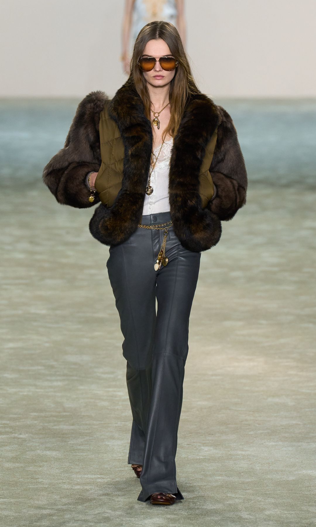 Faux fur on the Chloé autumn/winter 2025 runway 