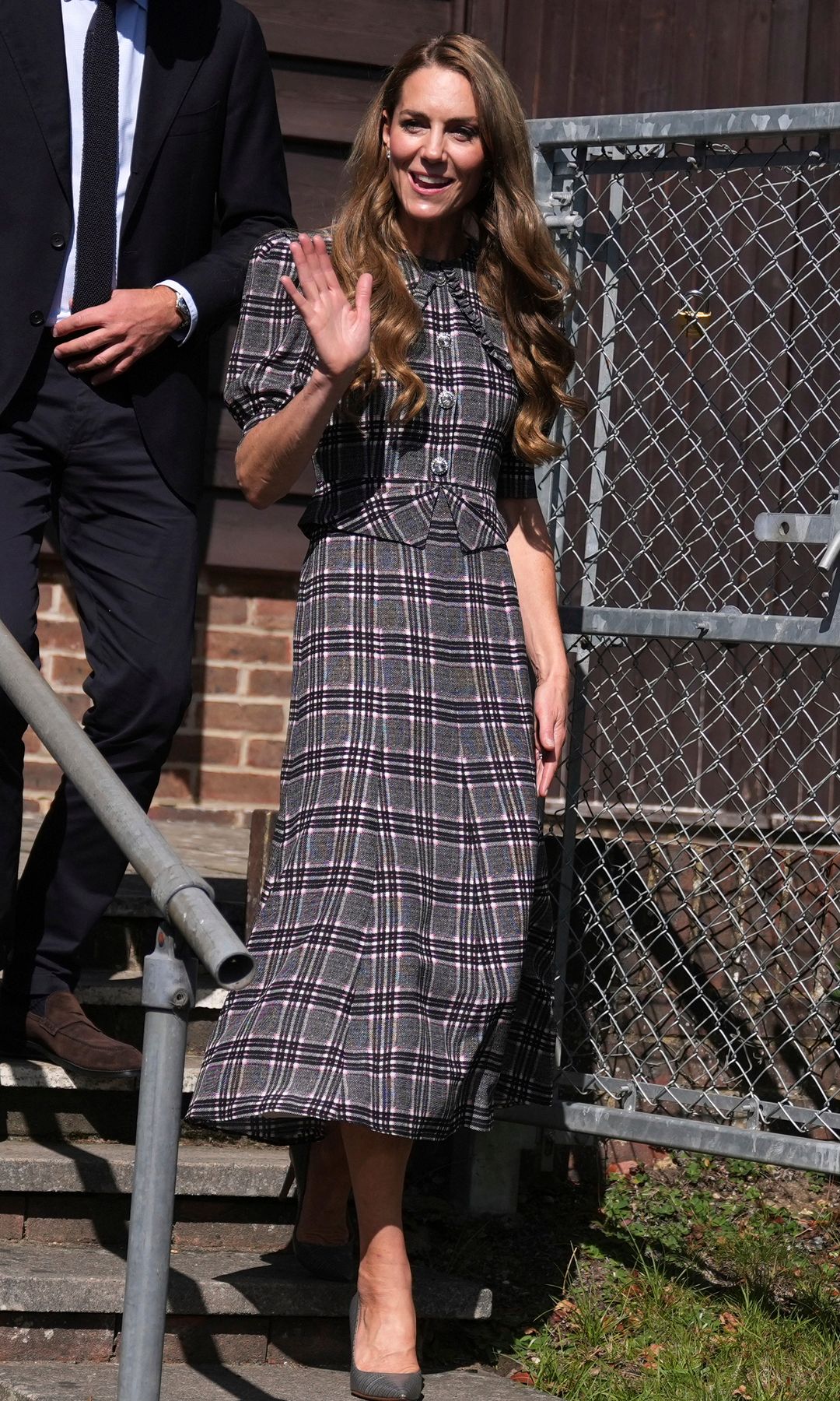 Catherine, Princess of Wales and Prince William, Prince of Wales leave after visiting the National Federation of Women's Institute (WI) to commemorate the three-year anniversary of the death of Queen Elizabeth II on September 8, 2025 in Sunningdale, England. (Photo by Alastair Grant - WPA Pool/Getty Images)