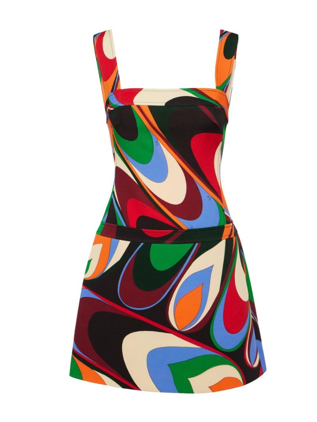 Multi-coloured A-line dress