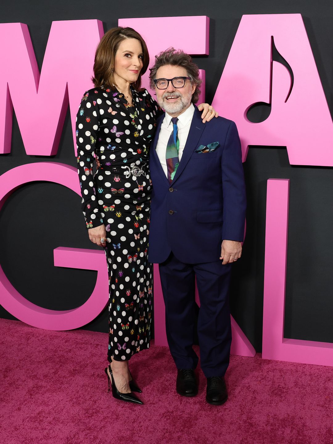 Tina Fey and Jeff Richmond attend the "Mean Girls" premiere at AMC Lincoln Square Theater on January 08, 2024 in New York City