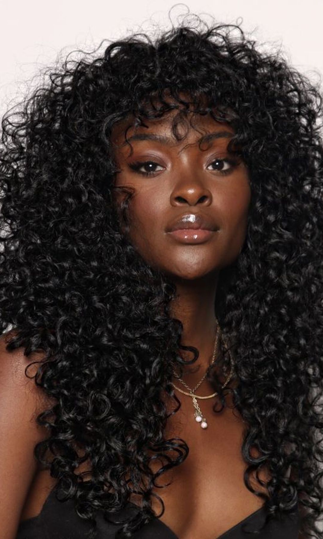 woman with curly hair 