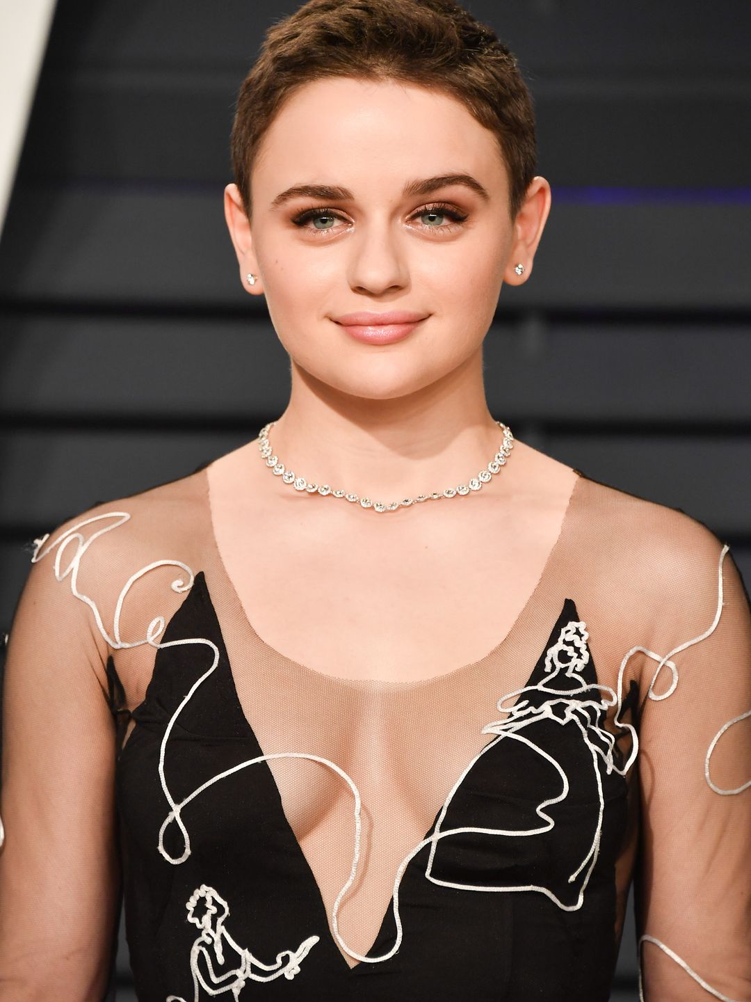 joey king in black sheer dress