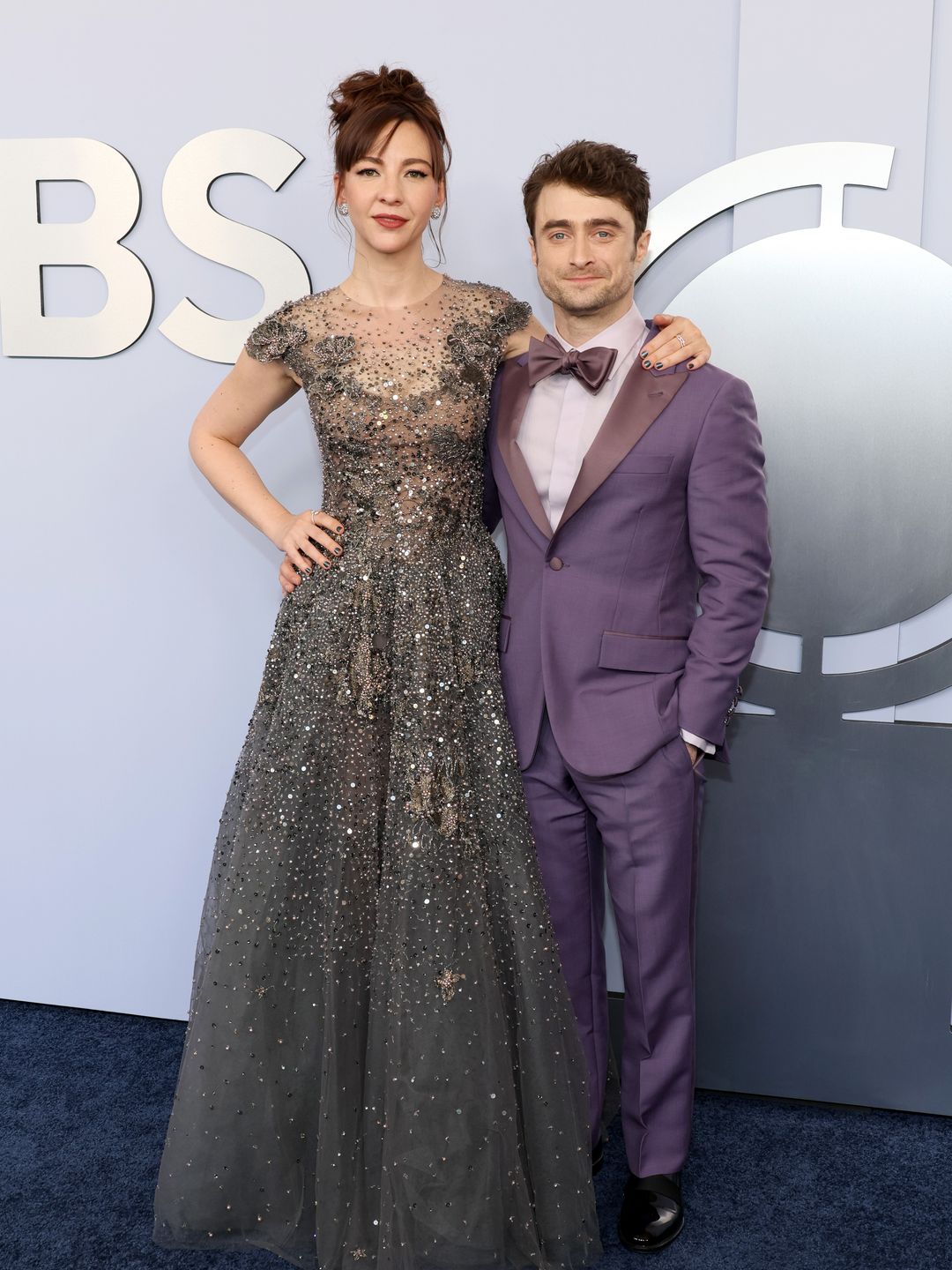 Erin Darke and Daniel Radcliffe attend the 77th Annual Tony Awards at David H. Koch Theater at Lincoln Center on June 16, 2024 in New York City.