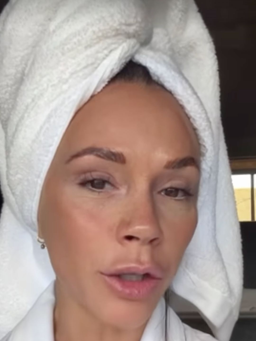 The Spice Girl proves that fresh, glowing skin will never go out of style