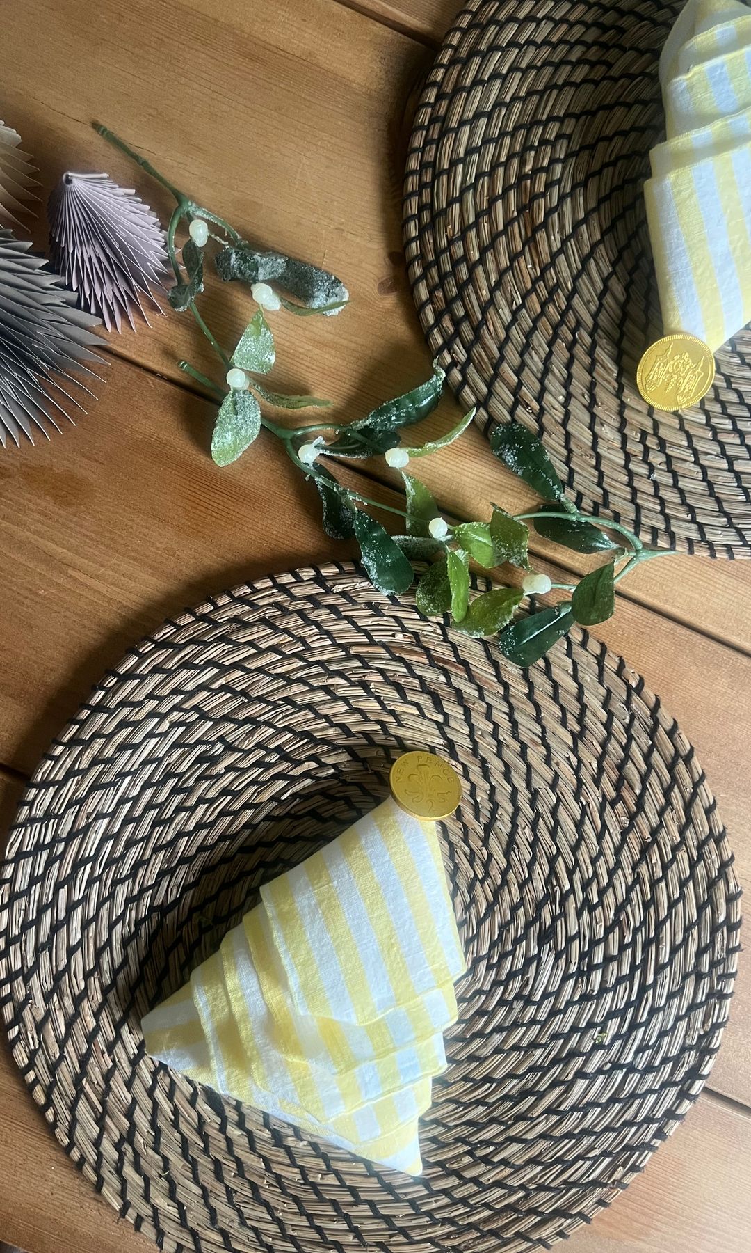 The tree napkins were surprisingly easy