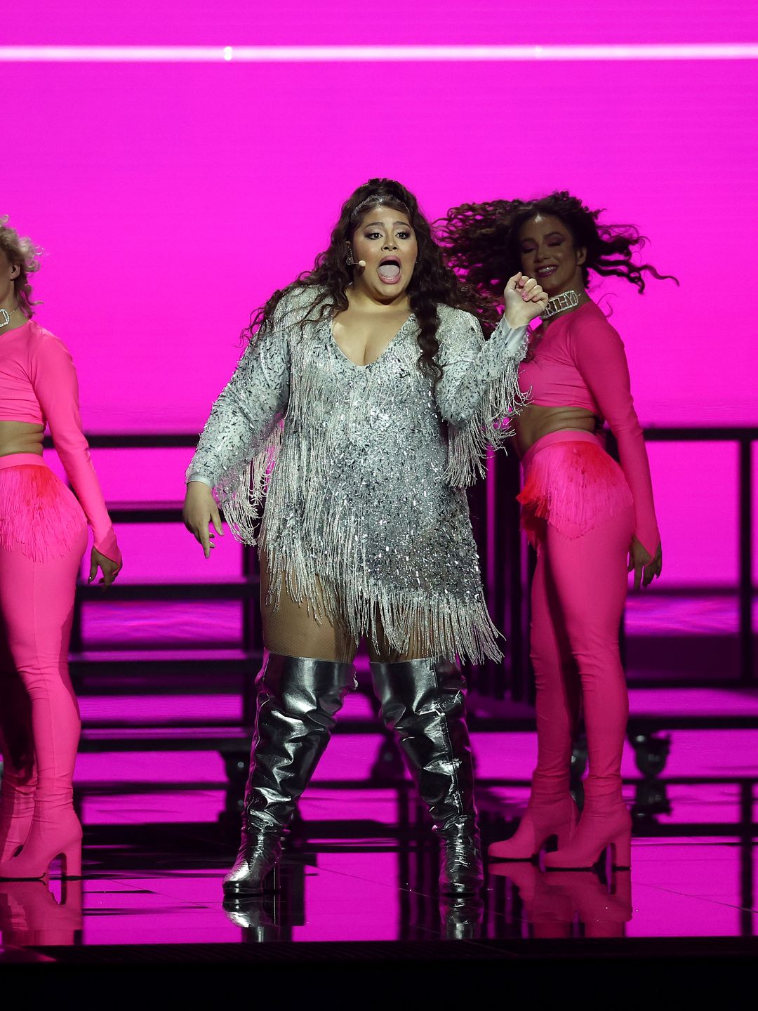 Destiny Chukunyere 'Destiny' of Malta during the 65th Eurovision Song Contest grand final held at Rotterdam Ahoy on May 21, 2021