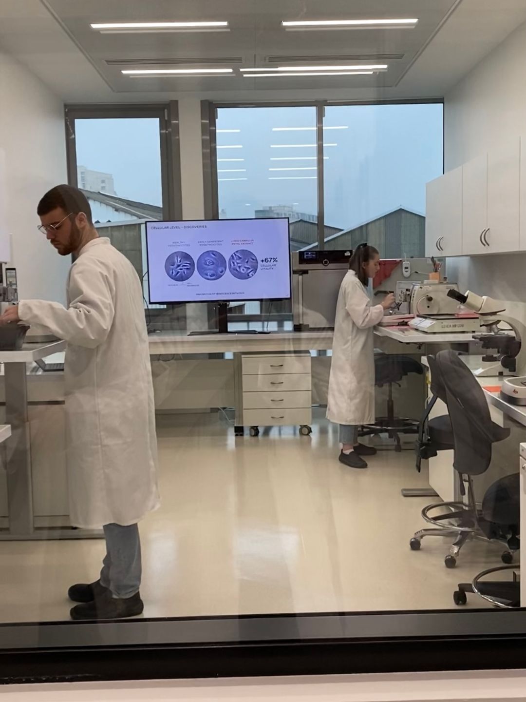 Working scientists in Chanel lab