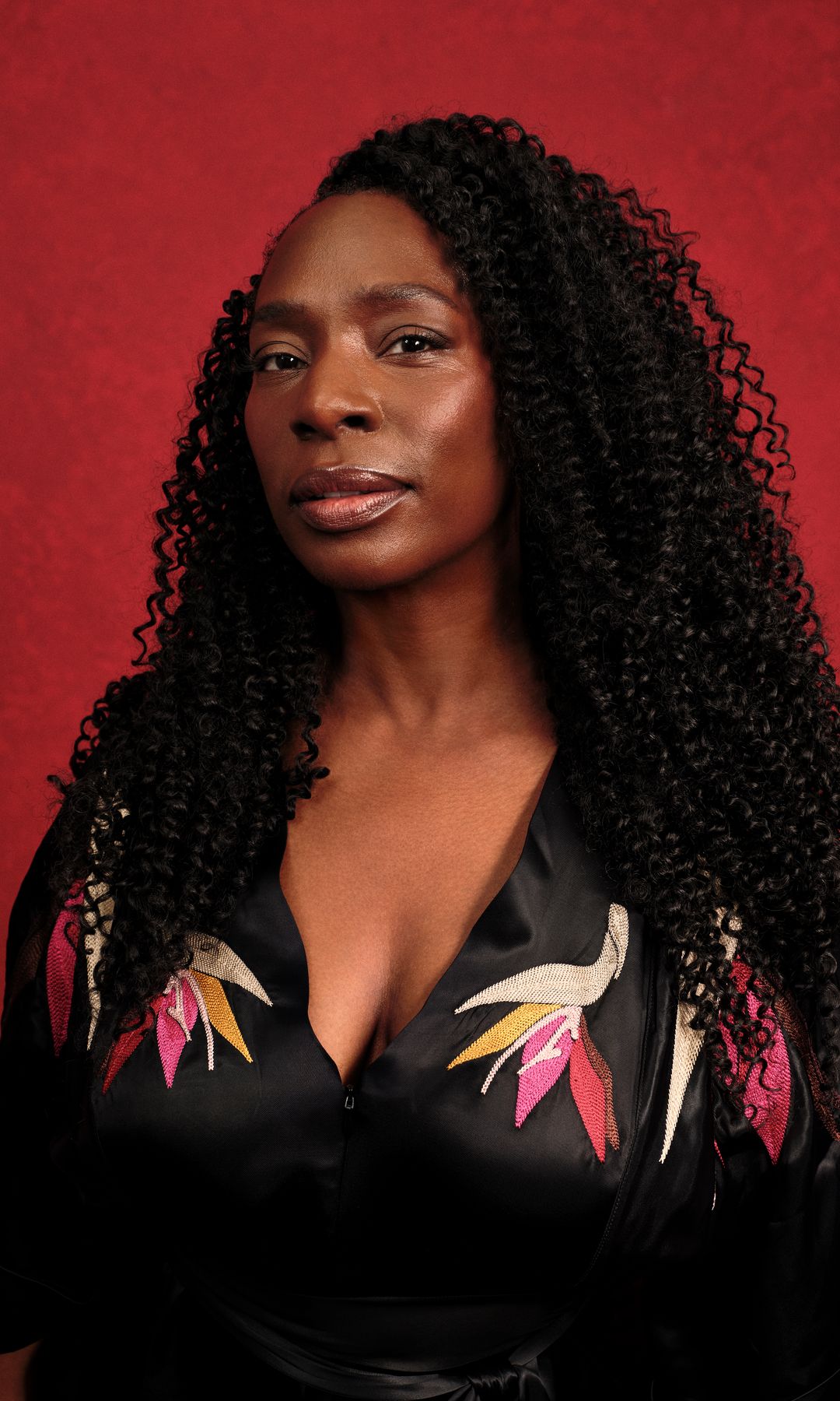 Tanya Moodie from Motherland posing for HELLO!'s Power List party in London