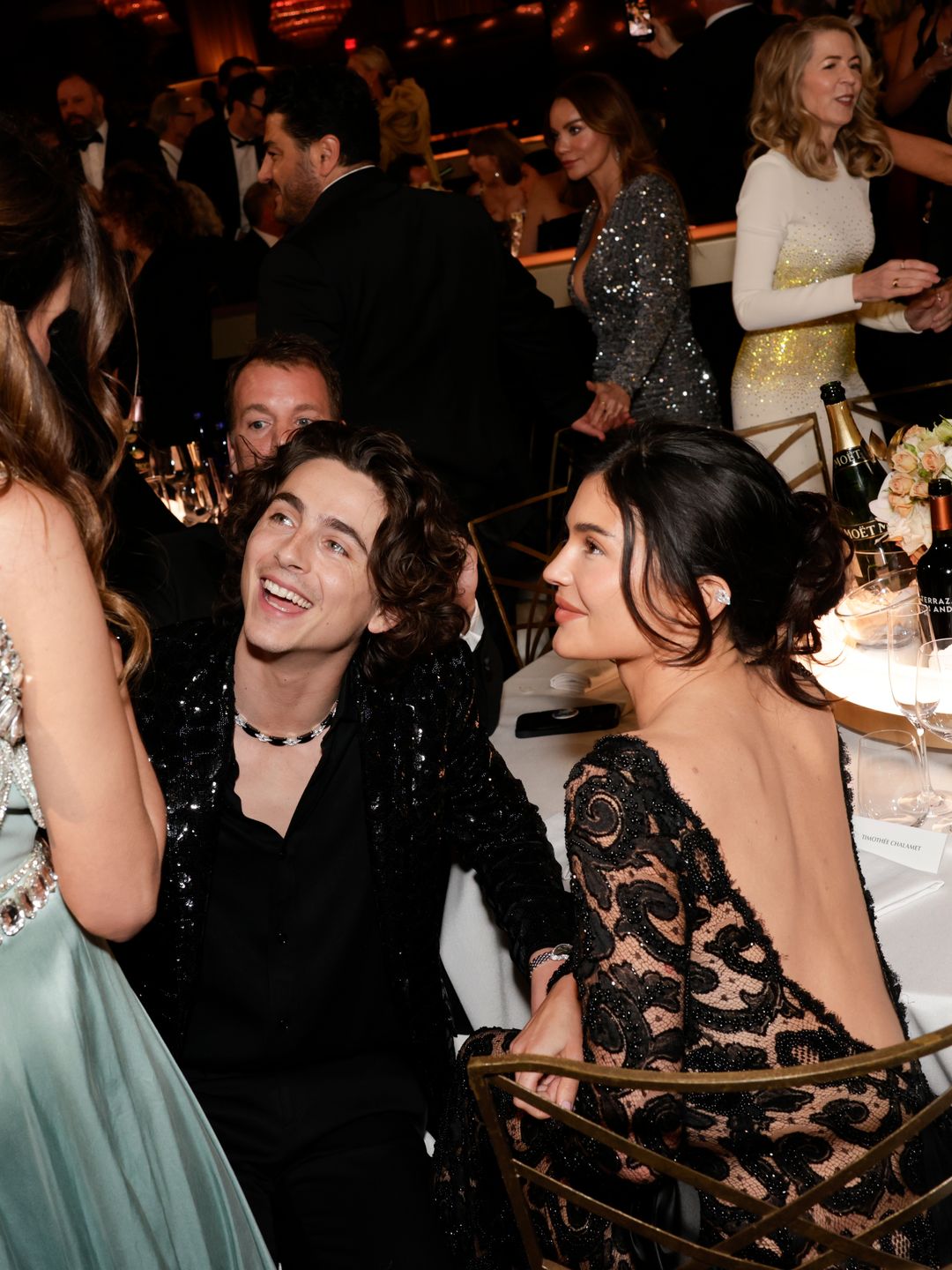 Kylie Jenner and Timothee Chalamet at the Golden Globe Awards earlier this month