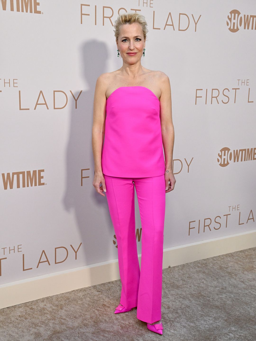 Gillian Anderson attends Showtime's FYC Event and Premiere for "The First Lady" at DGA Theater Complex 