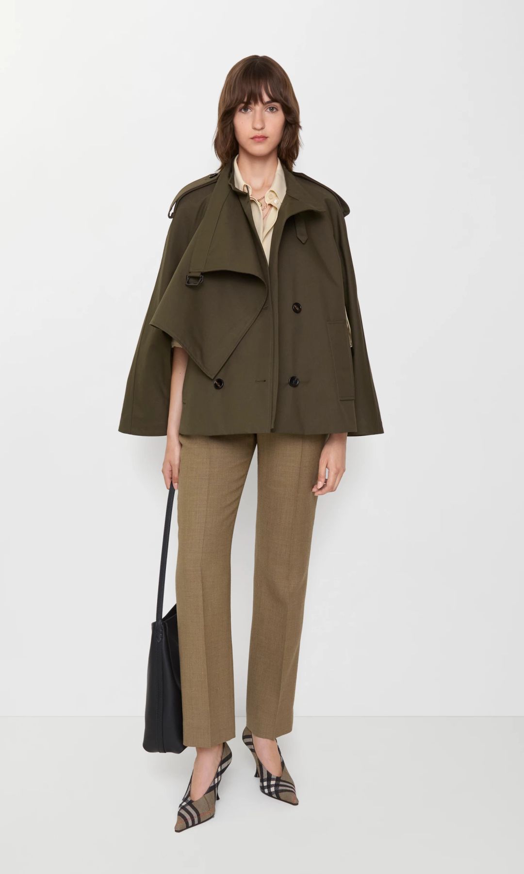 Bonded Cotton Trench Cape burberry