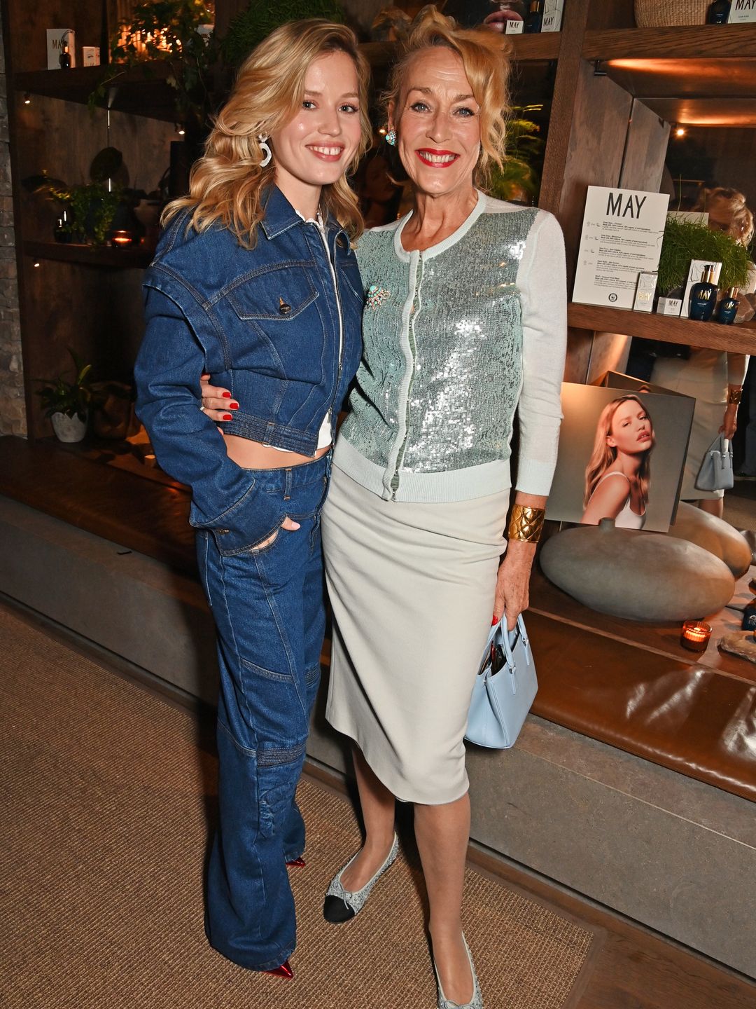 Georgia May Jagger and her mother Jerry Hall at May Botanicals' launch event 