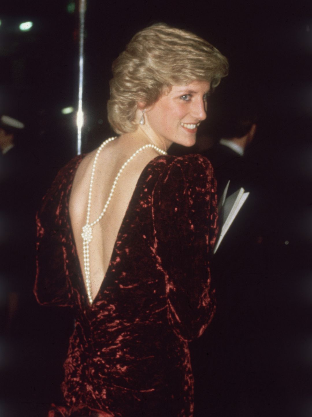 Princess Diana often wore bold shoulder dresses