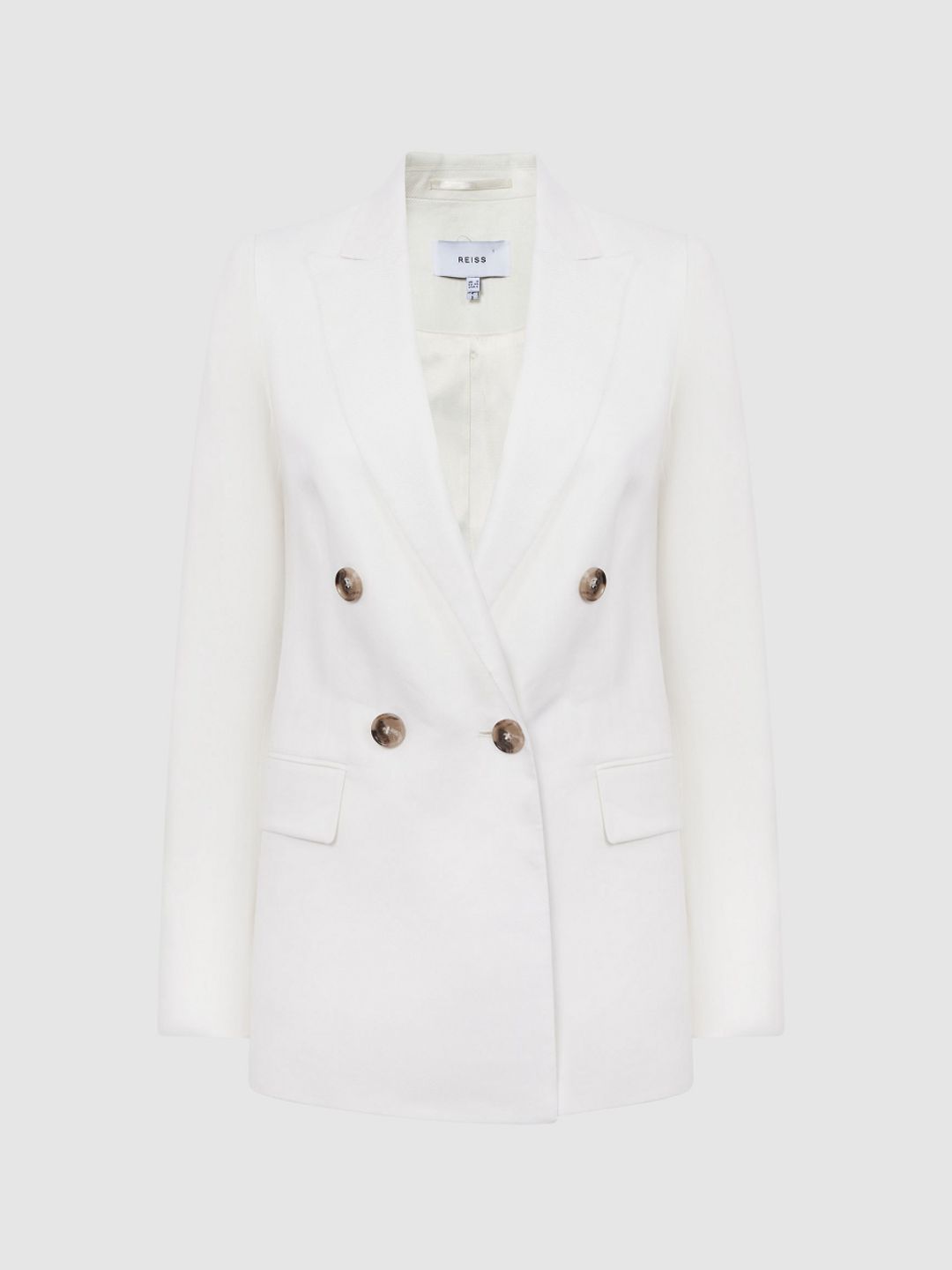 Hollie Double-breasted Linen Blazer – Reiss 