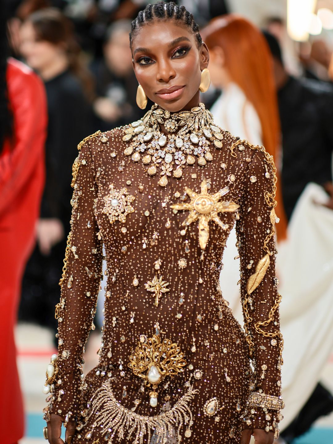 NEW YORK, NEW YORK - MAY 01: Michaela Coel attends The 2023 Met Gala Celebrating "Karl Lagerfeld: A Line Of Beauty" at The Metropolitan Museum of Art on May 01, 2023 in New York City. (Photo by Dimitrios Kambouris/Getty Images for The Met Museum/Vogue)