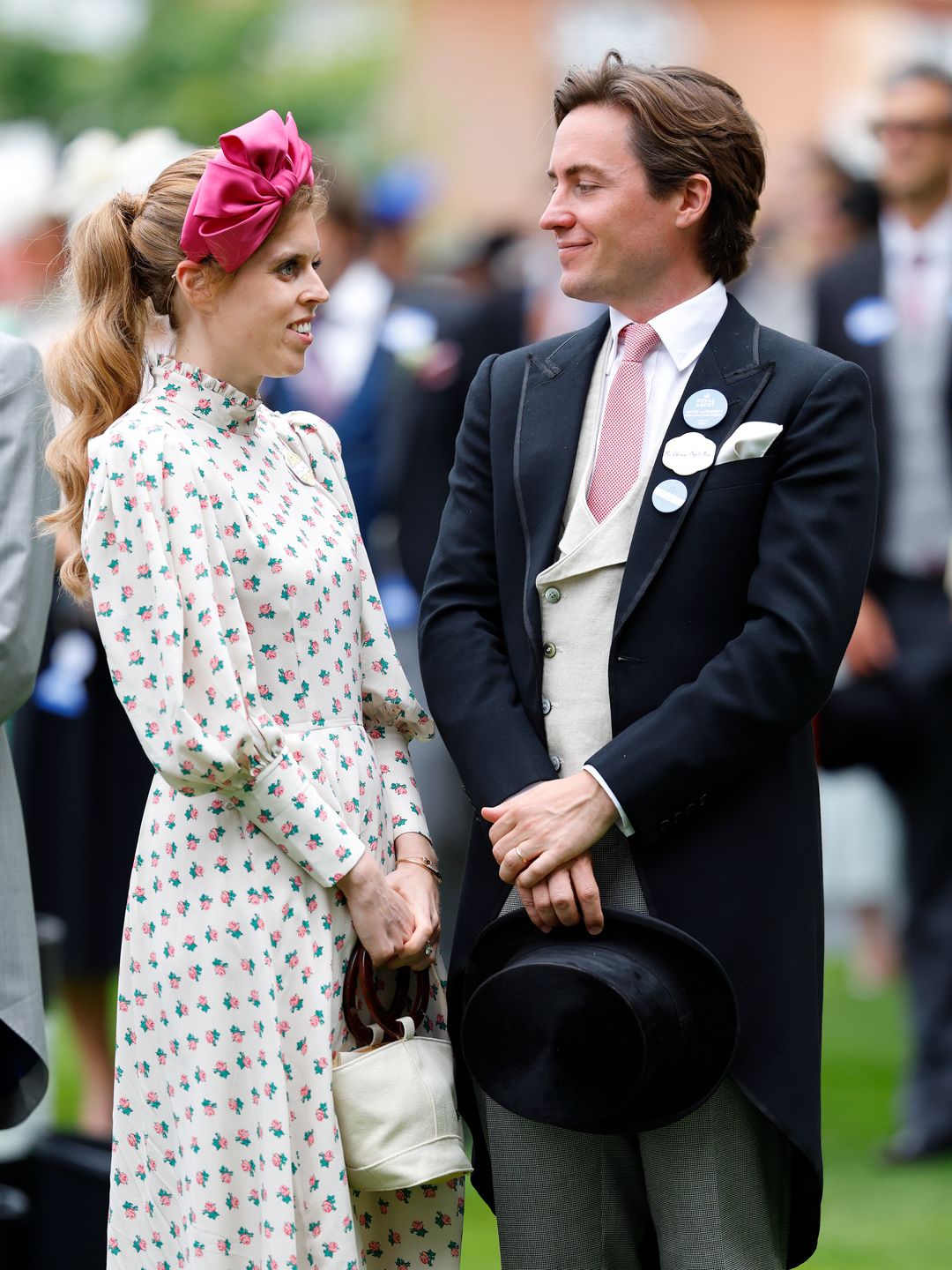 couple looking at each other at royal ascot