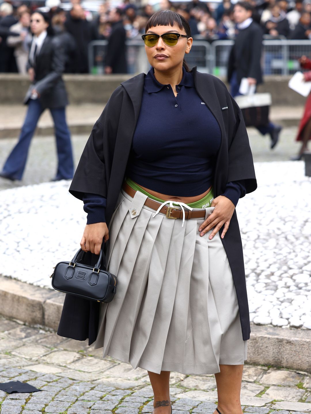 Paloma Elsesser attends the Miu Miu Womenswear Fall/Winter 2024-2025 show as part of Paris Fashion Week on March 05, 2024 in Paris, France.