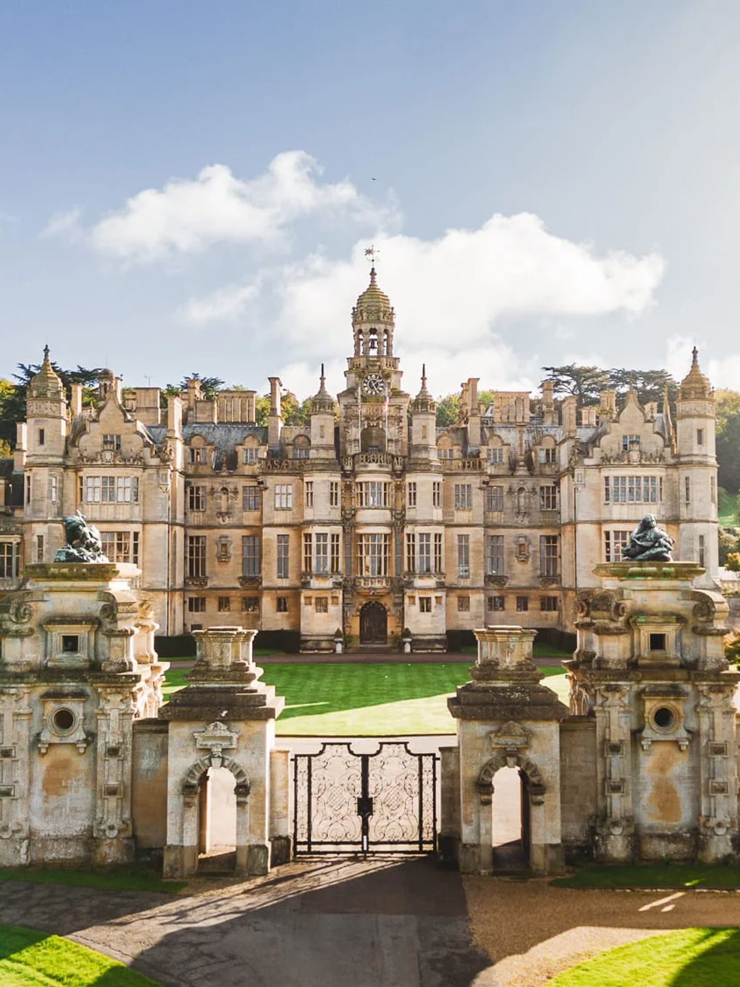 Harlaxton Manor, a striking example of 19th-century Jacobethan architecture, was constructed in the 1830s