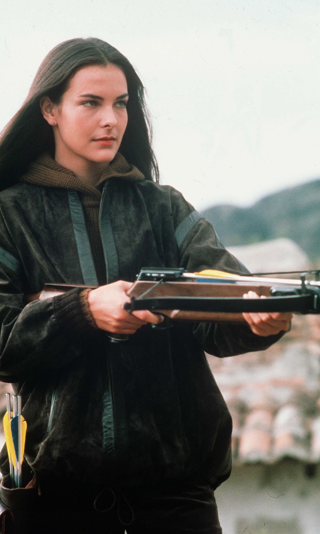 Still image of Carole Bouquet holding a crossbow in For Your Eyes Only