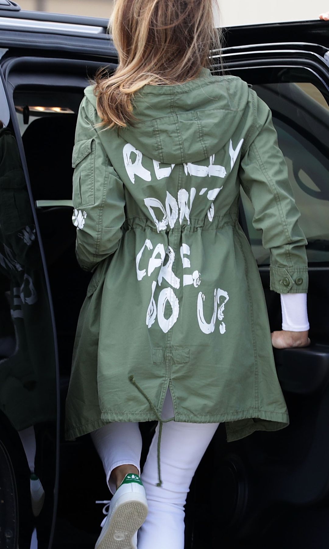 US first lady Melania Trump sparked outcry with her slogan Zara jacket back in 2018