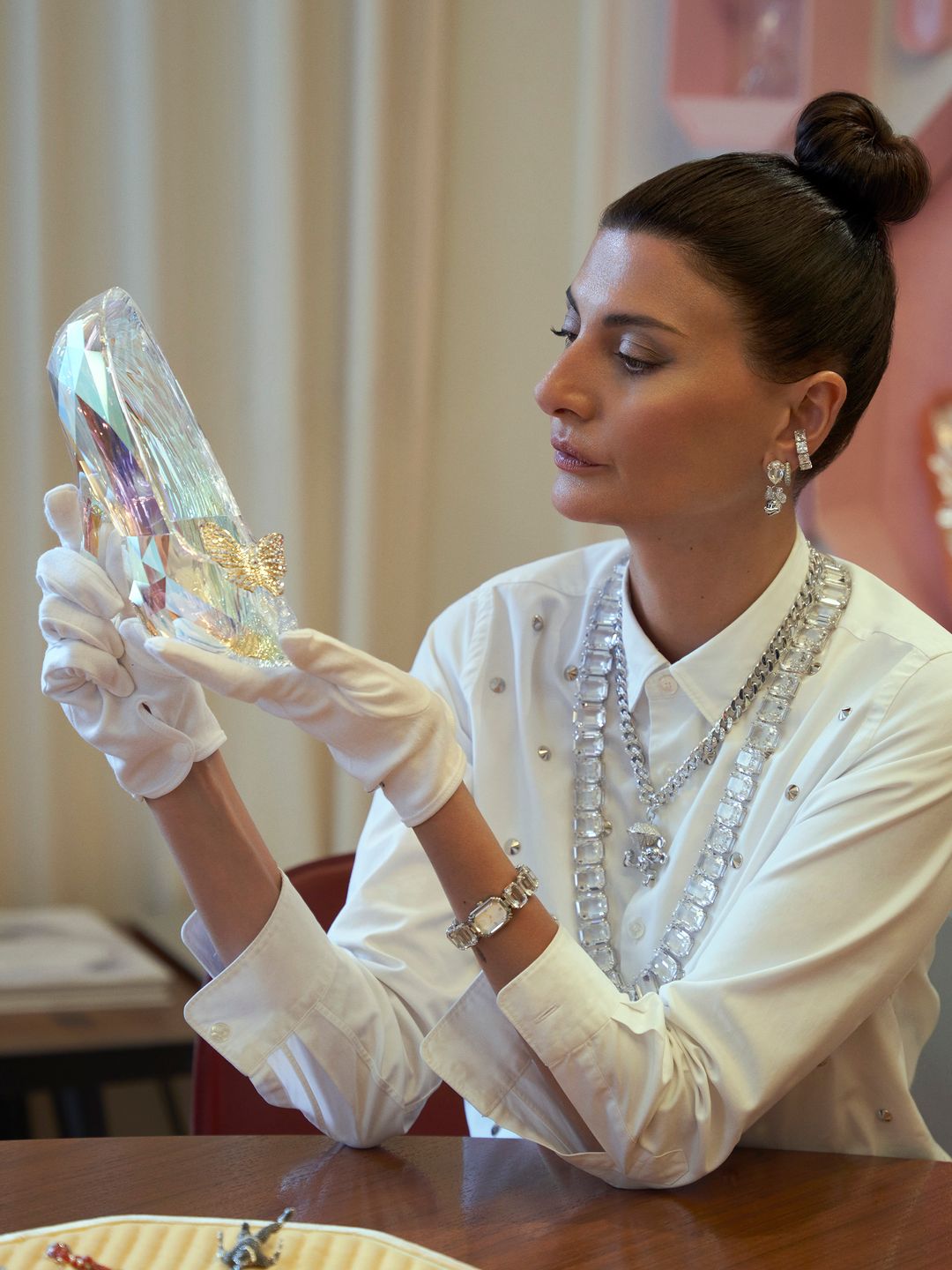 Giovanna Engelbert with the iconic glass slipper