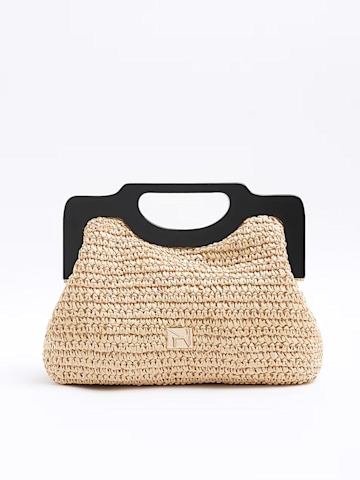 Beige Raffia Clutch Bag - River Island 