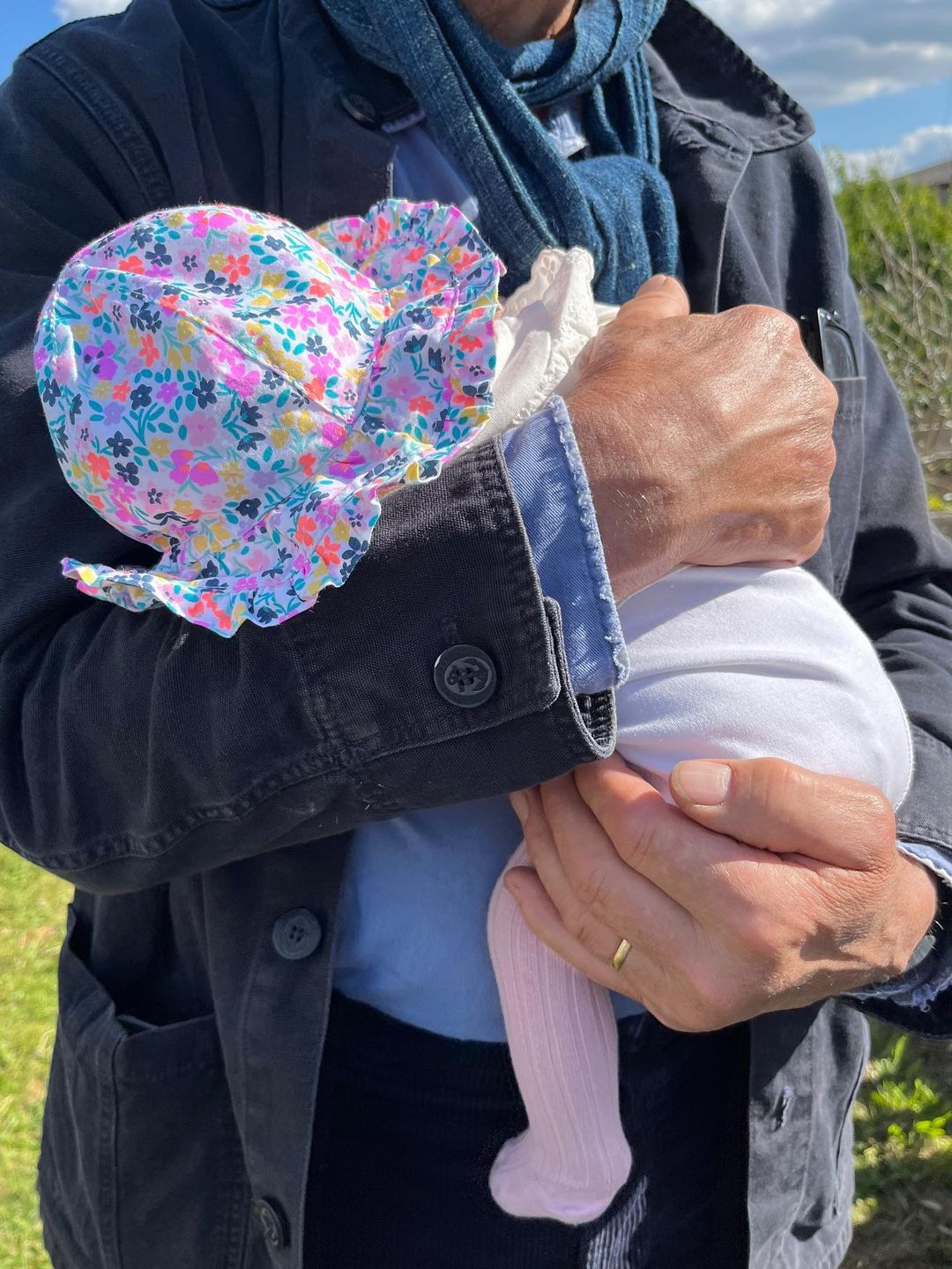 monty don holding baby granddaughter 