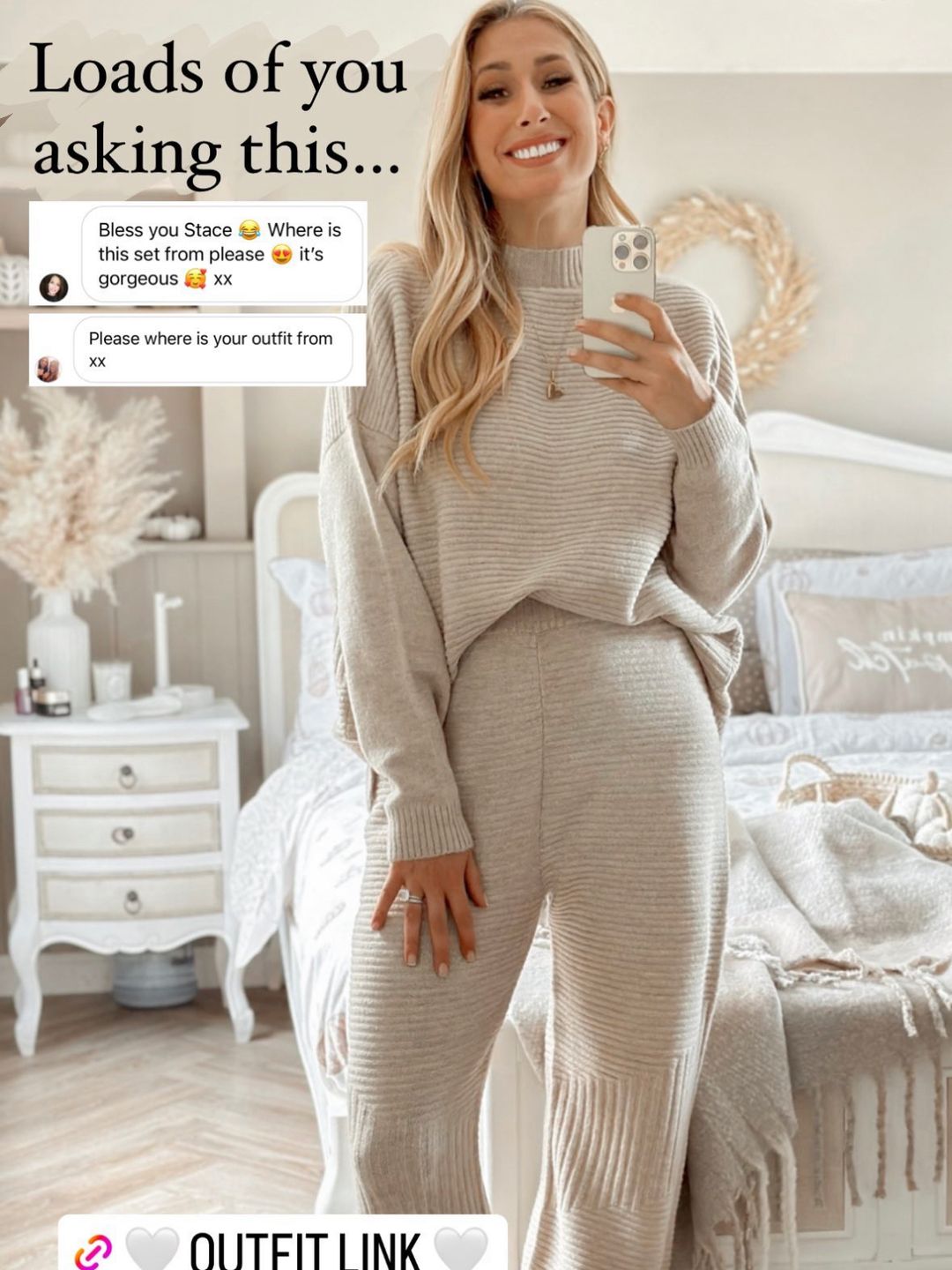 stacey solomon knitted co-ord instagram