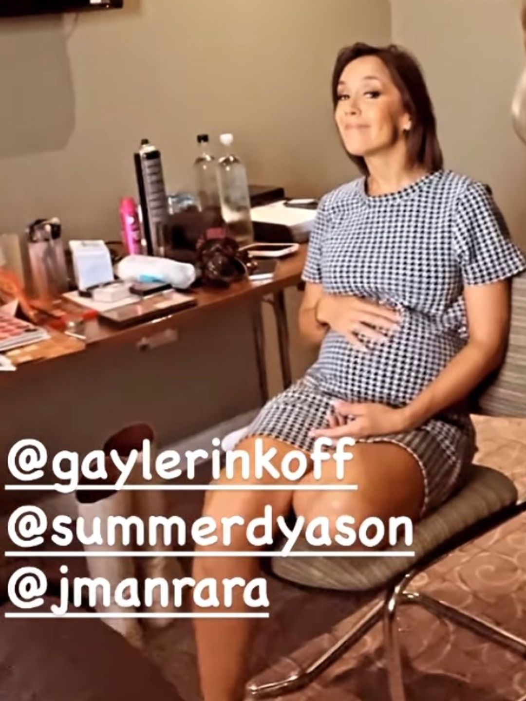 Janette Manrara cradles her baby bump