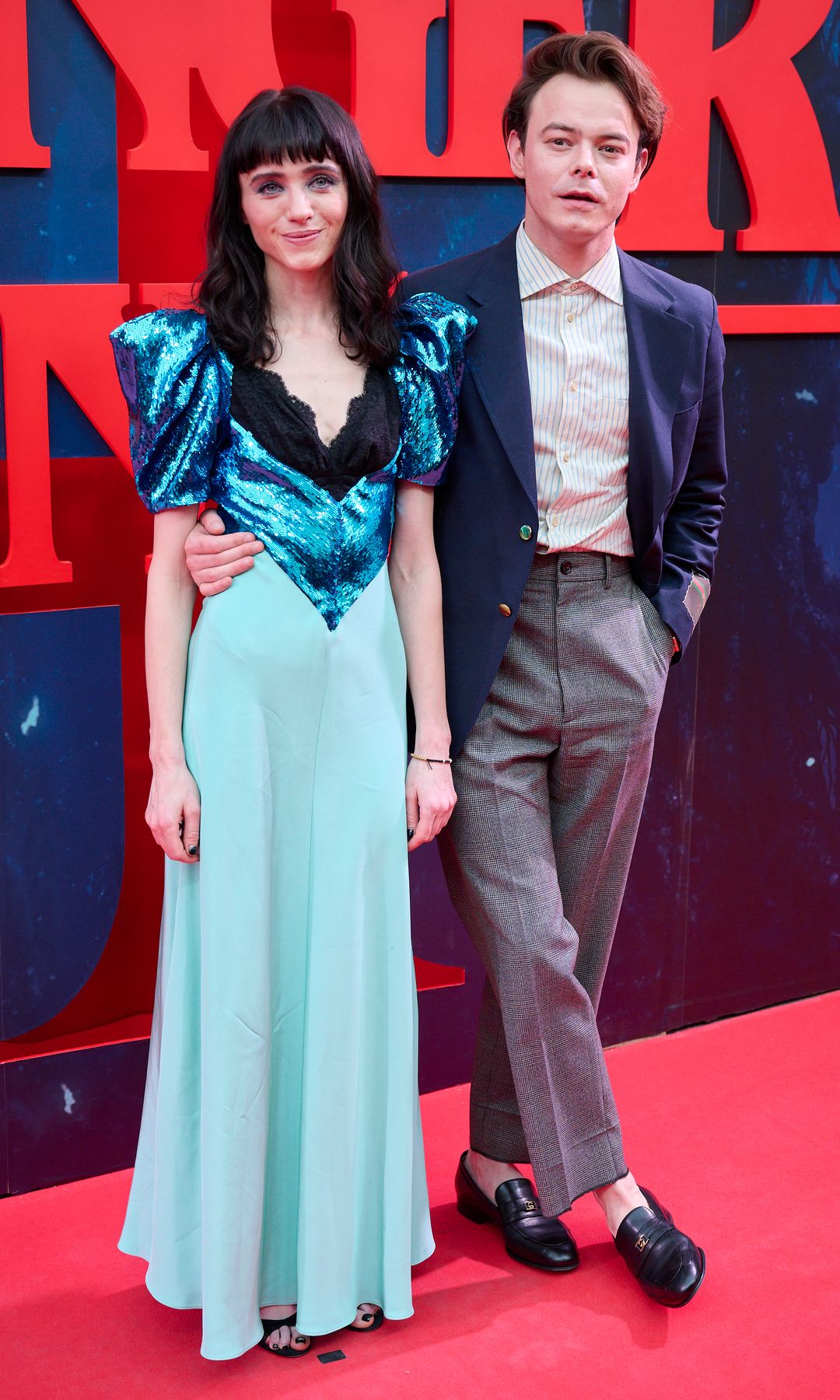 Joined by partner Charlie Heaton to attend the 'Stranger Things'  season 4 premiere, Natalia dazzled in Rodarte