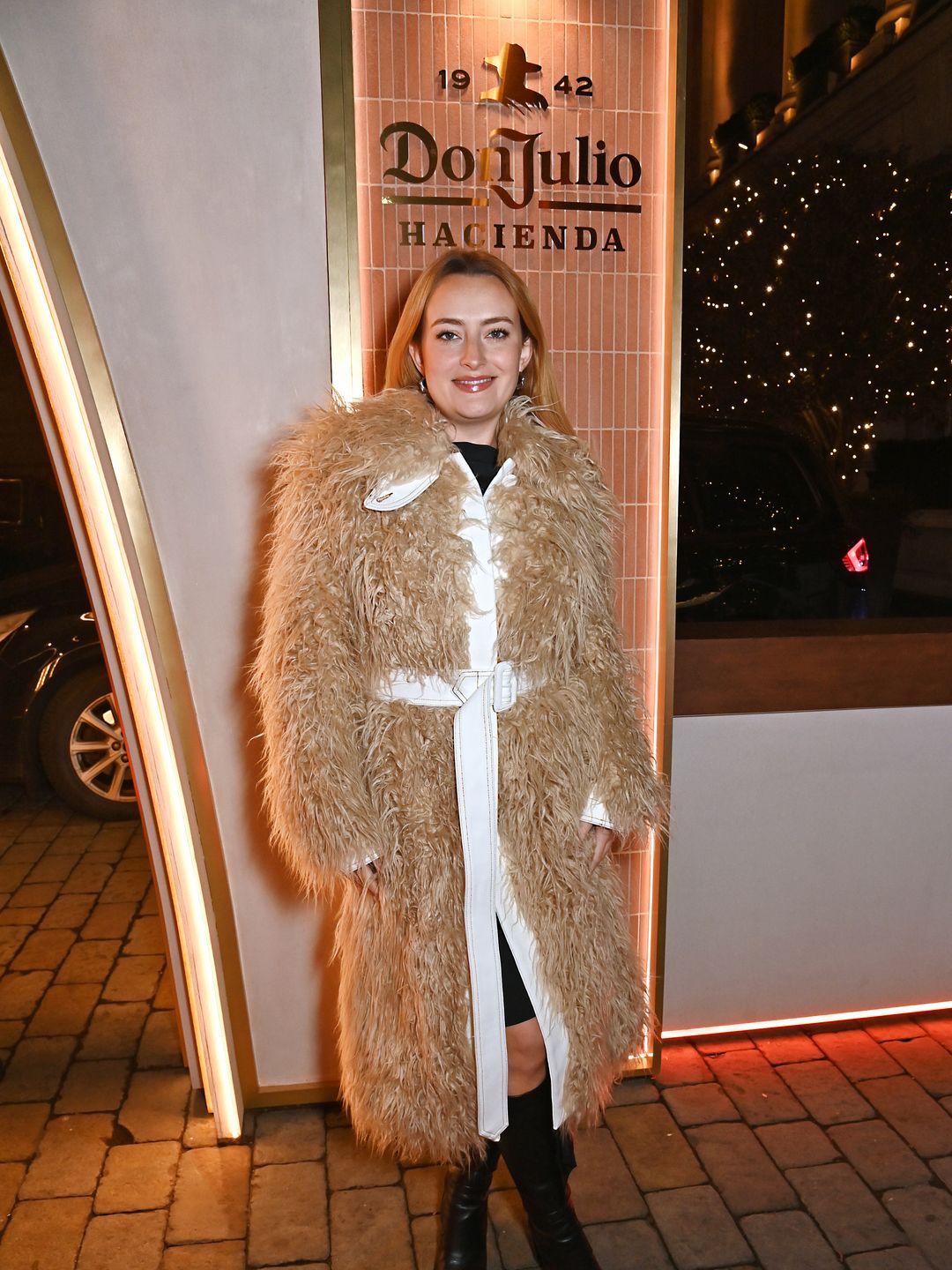 Amelia Dimoldenberg  attends a winter party hosted by Don Julio 1942 and MÃ¡s Tiempo at Hacienda 1942, Rosewood London, on December 11, 2024 in London, England. (Photo by Dave Benett/Getty Images for Don Julio)