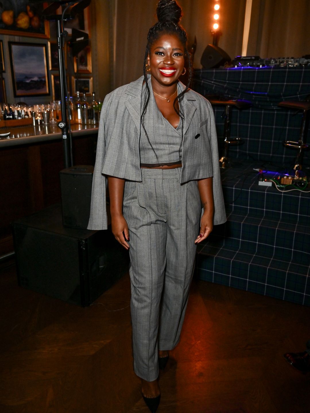 Clara Amfo  attends a special Burns Night celebration hosted by Christopher Kane at The London EDITION on January 25, 2024 in London, England. (Photo by Dave Benett/Getty Images for The London EDITION)