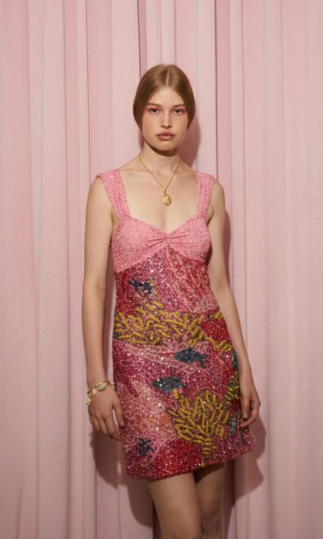 oceanus pink sea themed dress