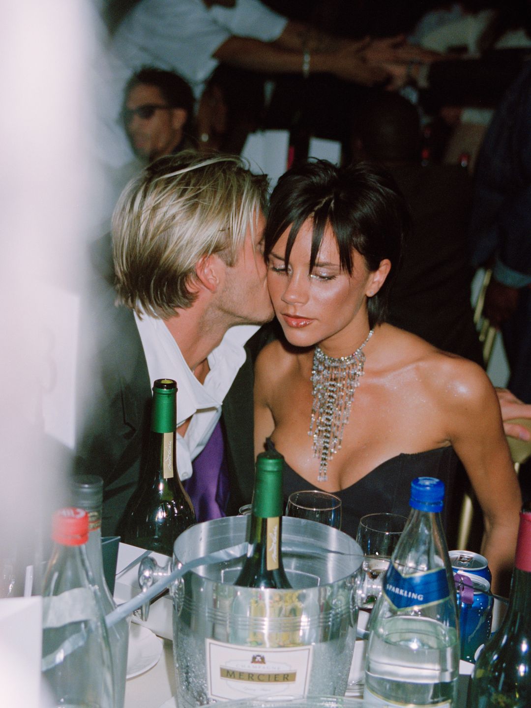 Victoria and David Beckham share an intimate moment back in 1999 at the MOBO Awards