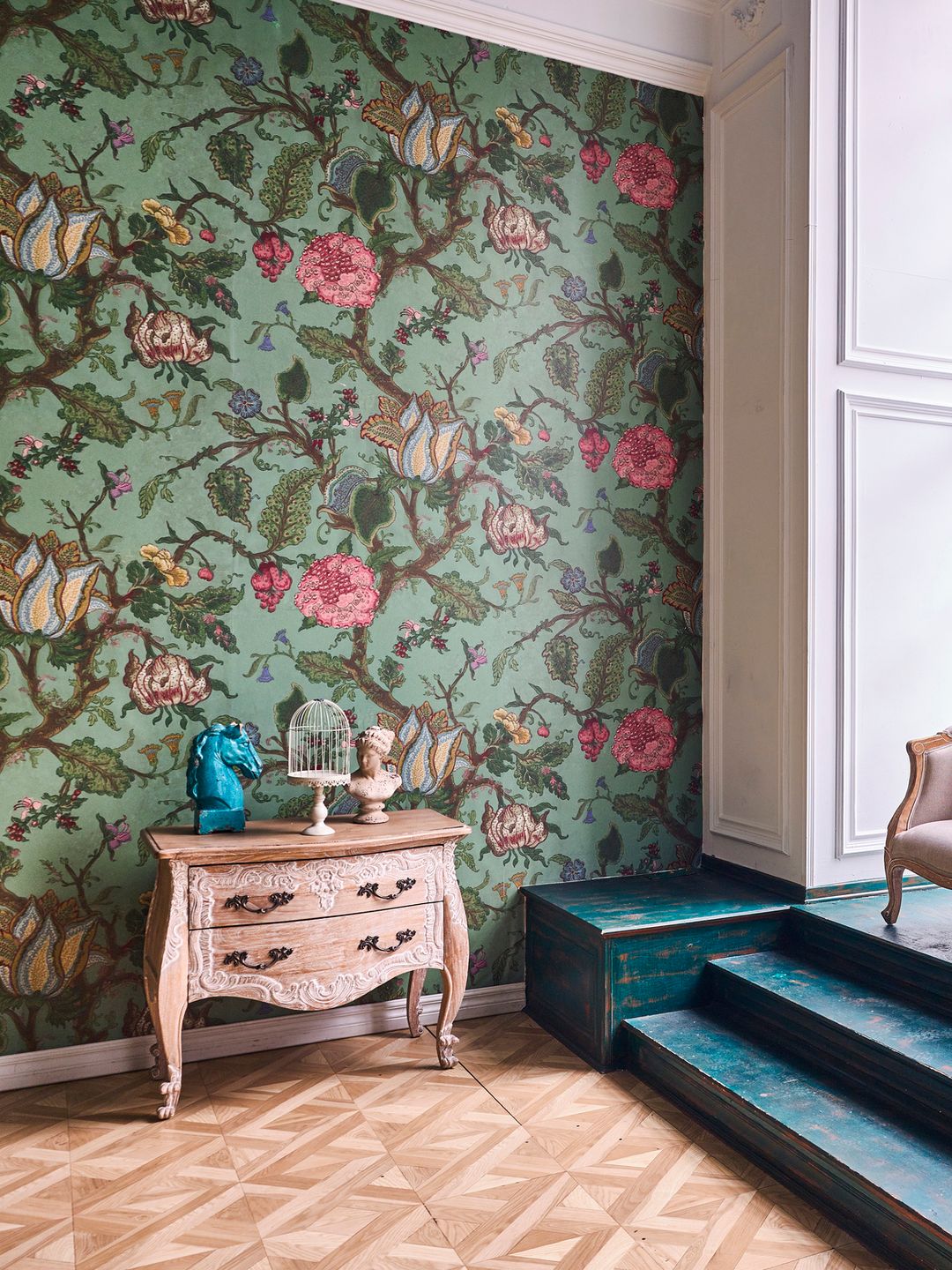 If you're going to brave wallpaper, make sure to buy enough for the entire room henceforth