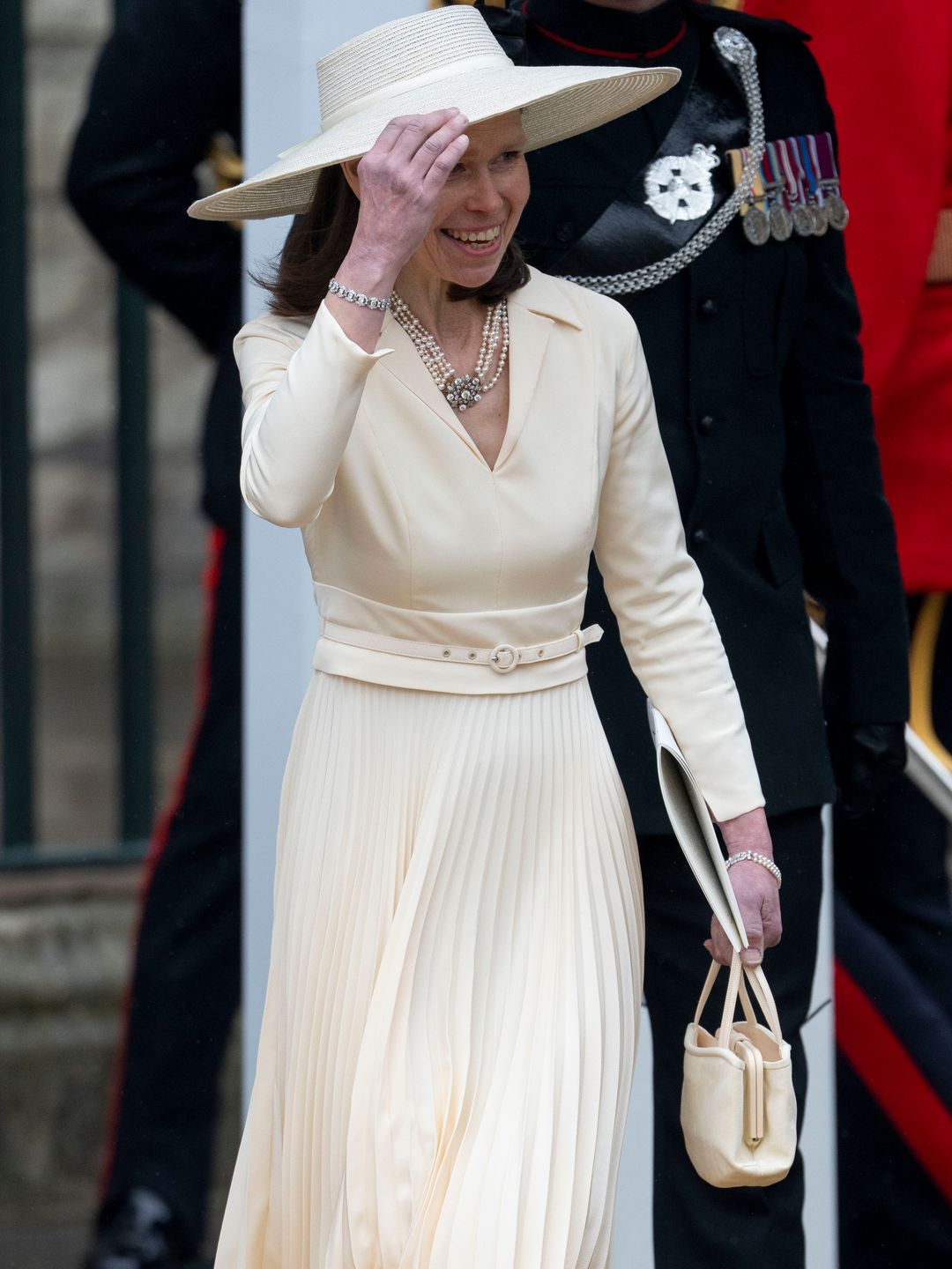 LONDON, ENGLAND - MAY 6: Lady Sarah Chatto at Westminster Abbey during the Coronation of King Charles III and Queen Camilla on May 6, 2023 in London, England. The Coronation of Charles III and his wife, Camilla, as King and Queen of the United Kingdom of 