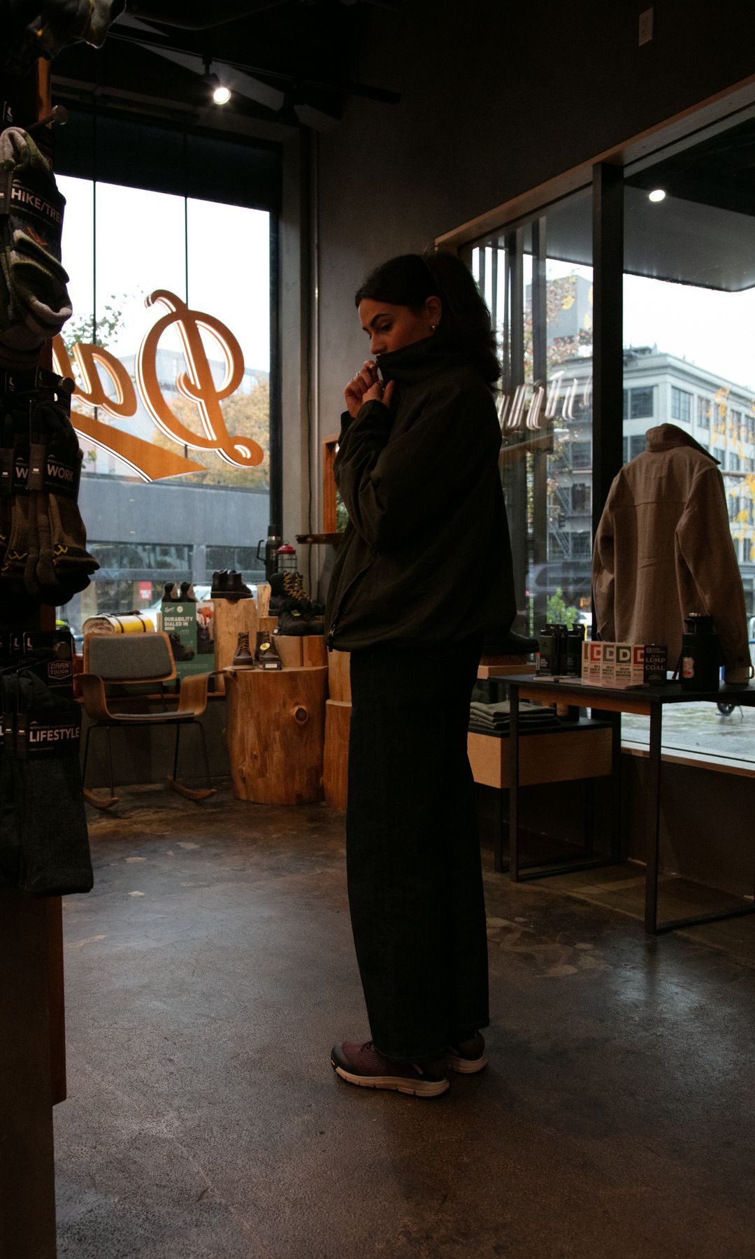 girl in danner boots store