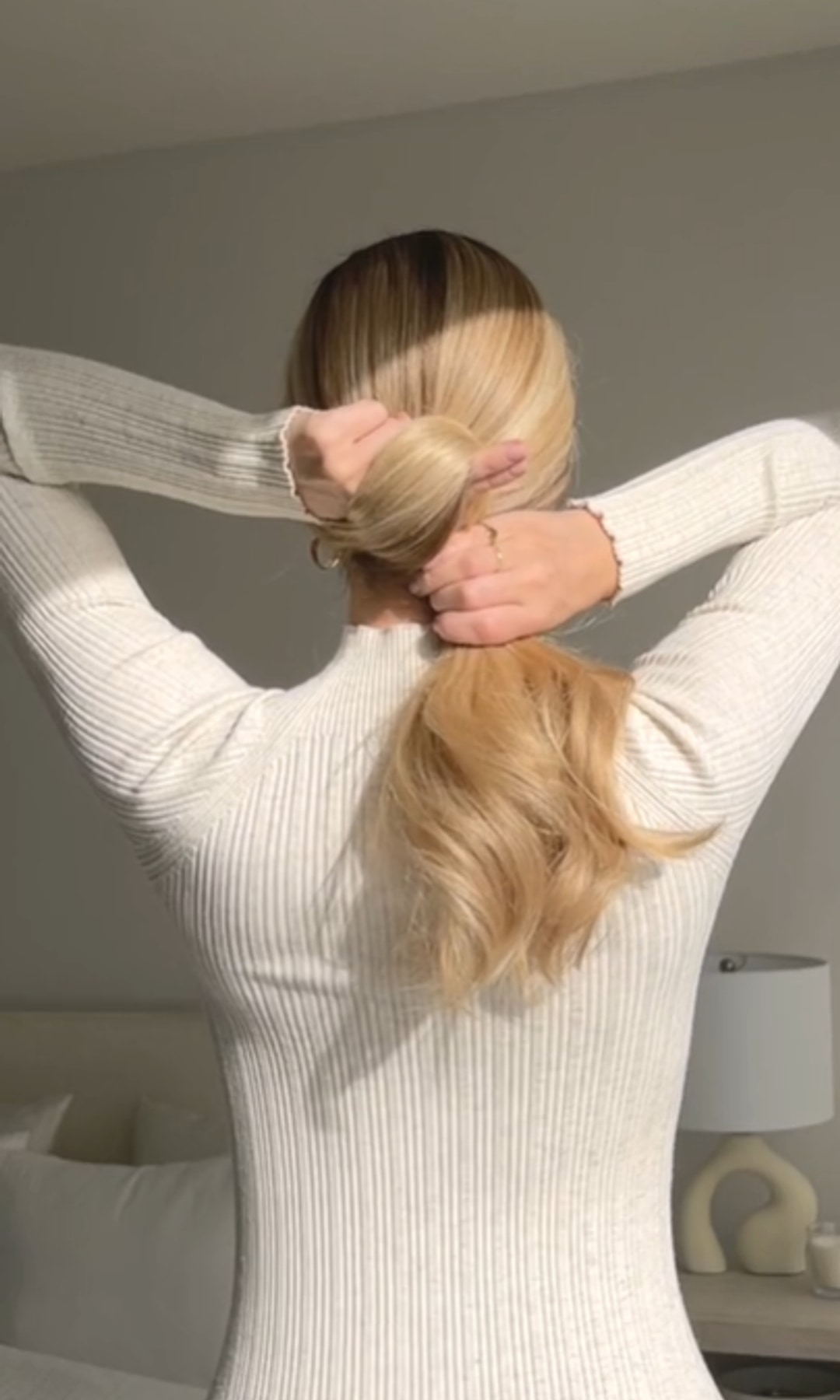 French roll hairstyle how to step 2