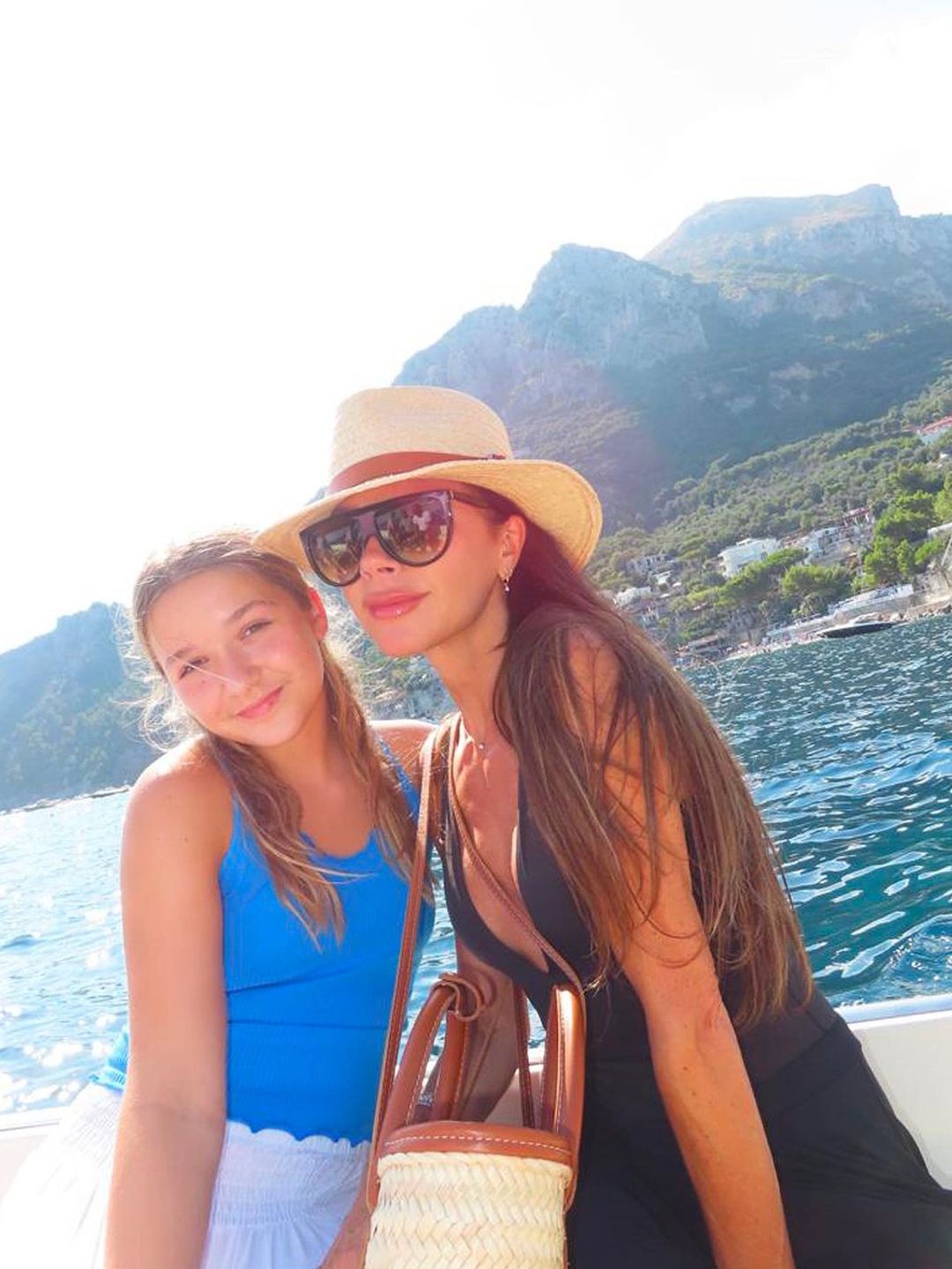 Harper and Victoria smiled on their Croatian getaway 
