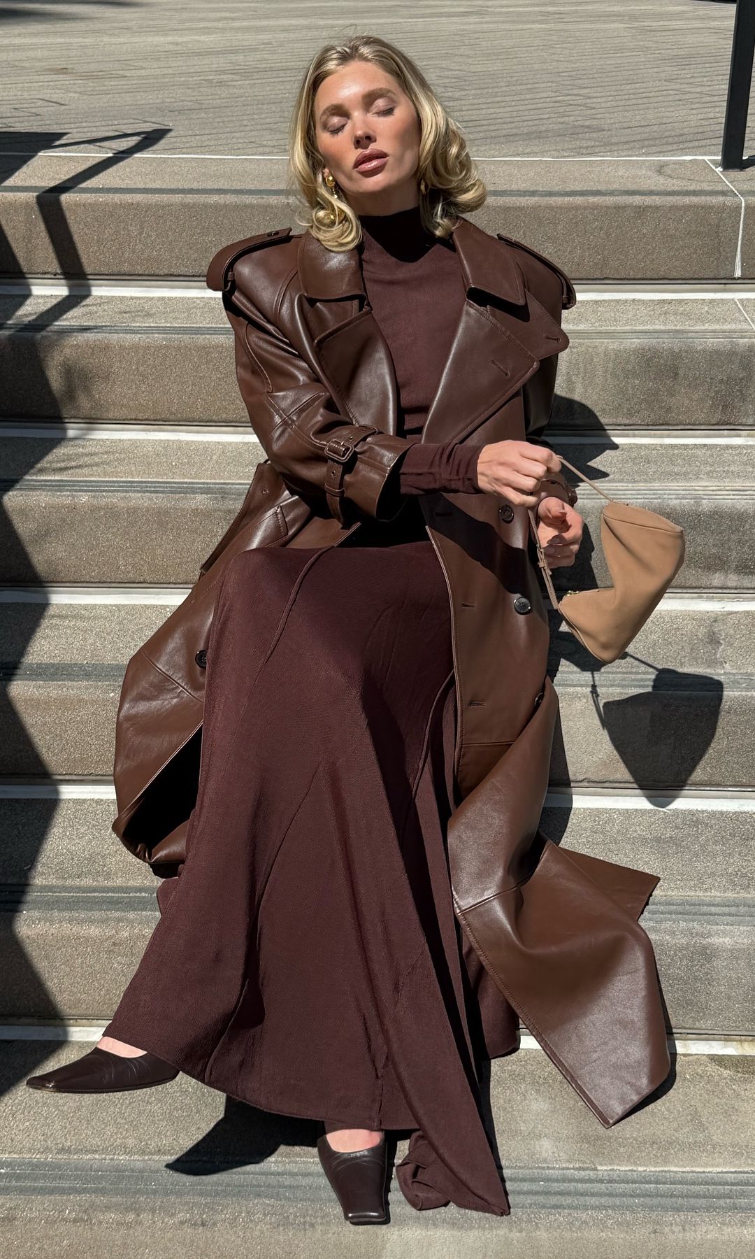 Elsa Hosk and her wardrobe thrive in the transitional season