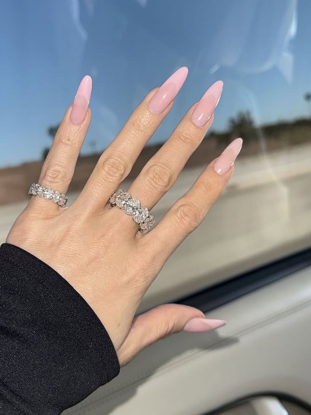 Khloe Kardashian's XL pink french tip nails 