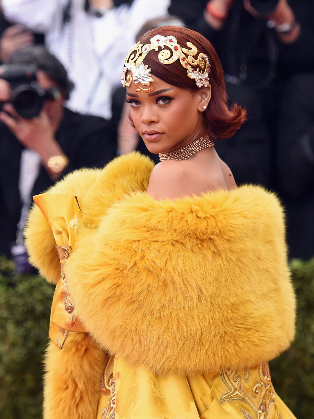 Rihanna attends the "China: Through The Looking Glass" Costume Institute Benefit Gala at the  Metropolitan Museum of Art on May 4, 2015 in New York City.