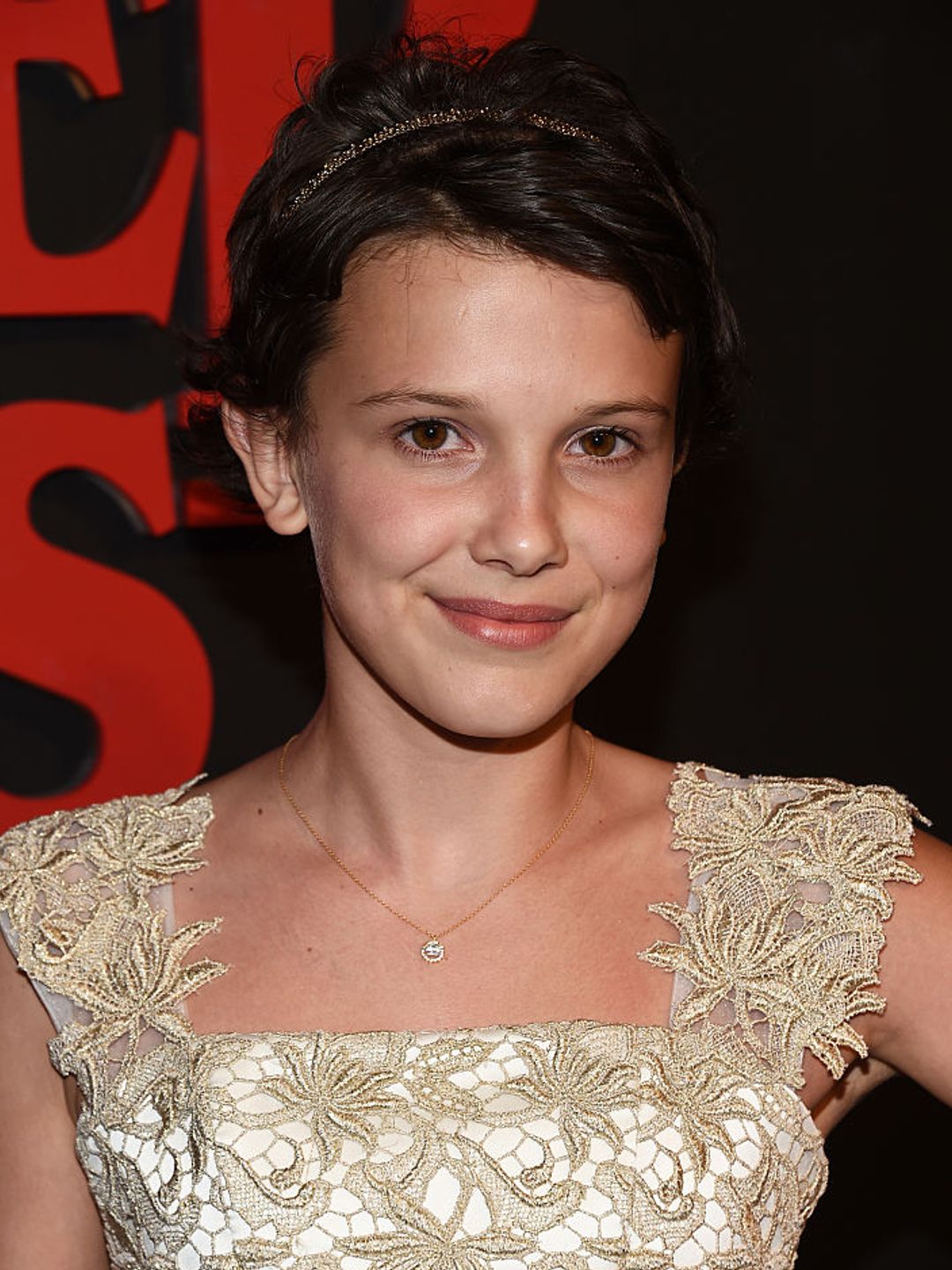 Millie Bobby Brown at the premiere of Stranger Things in 2016