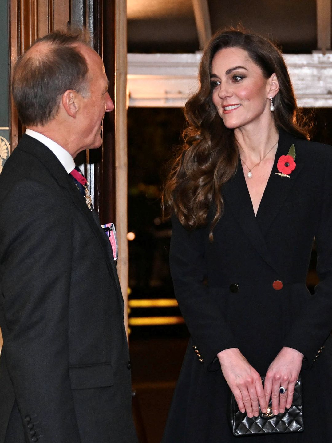 Kate Middleton in a black outfit