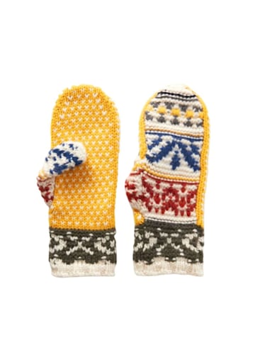 Yellow Loro Piana Mittens 