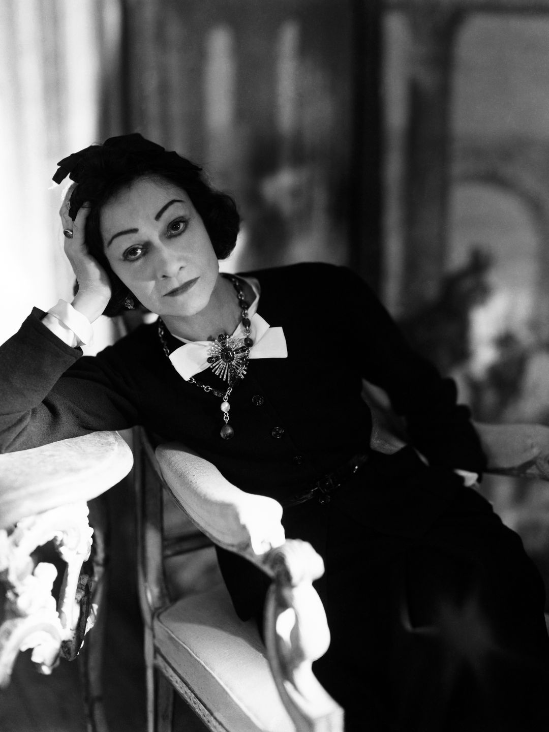 Fashion designer Coco Chanel in 1954