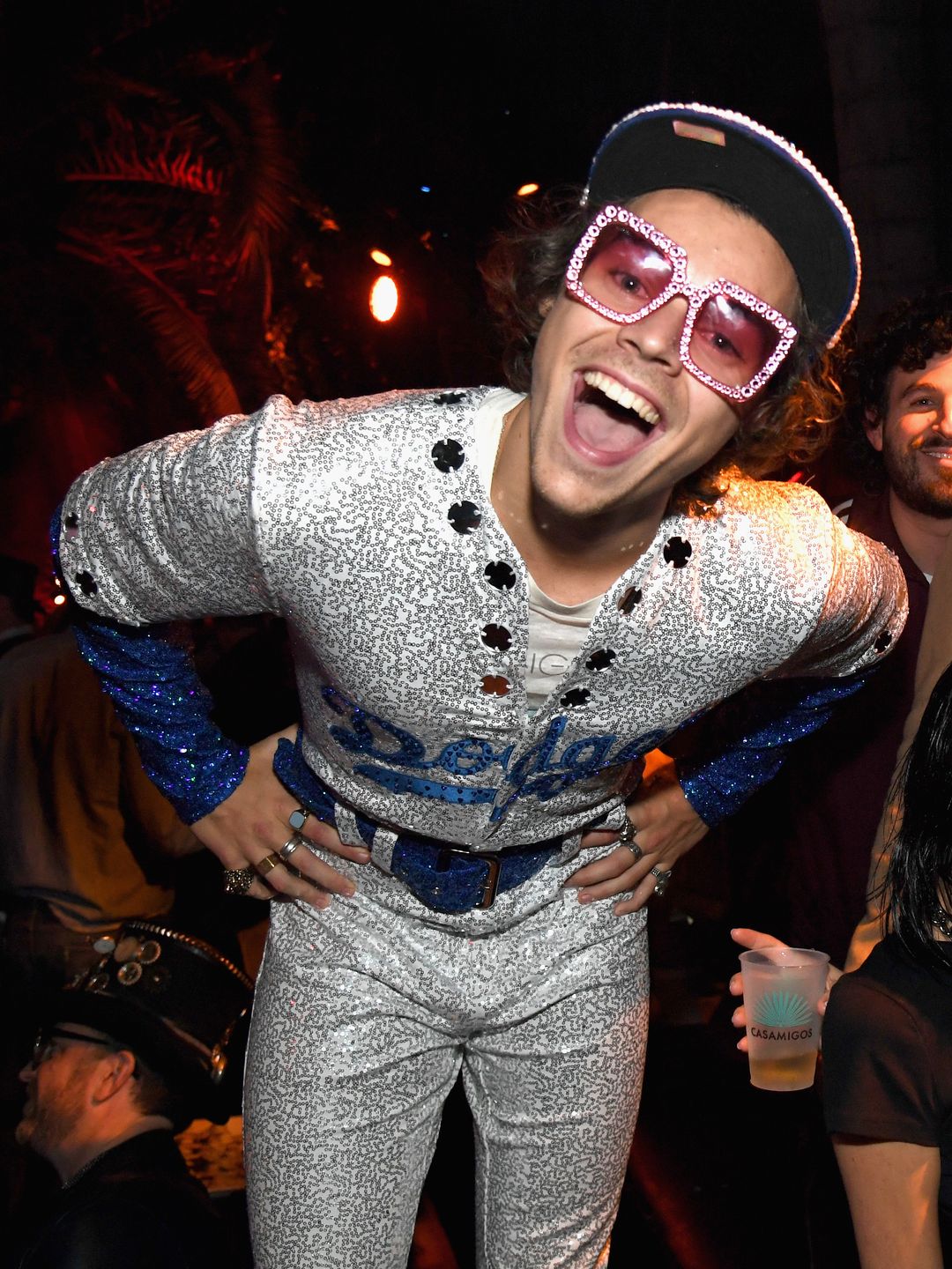 Harry Styles wore a glitzy Dodgers costume to emulate Elton John 